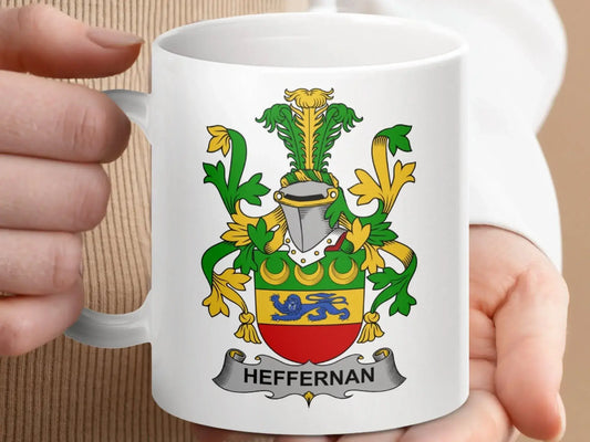 Heffernan Surname Irish Family Crest Mug - Celtic Ancestry Gifts