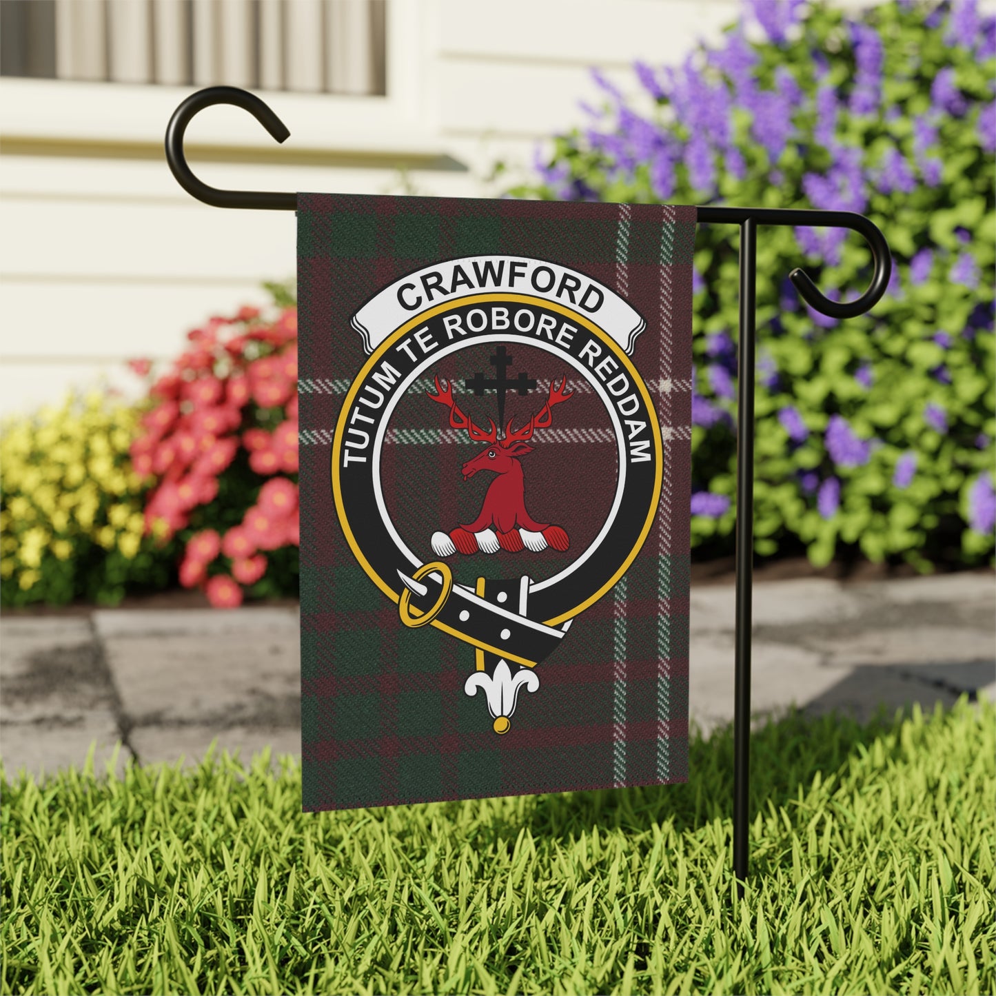 Crawford Clan Scottish Clan Scottish Tartan Crest Garden Flag