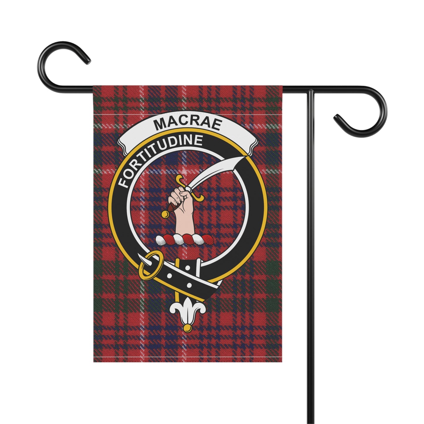 MacRae Clan Scottish Tartan Crest Garden Flag