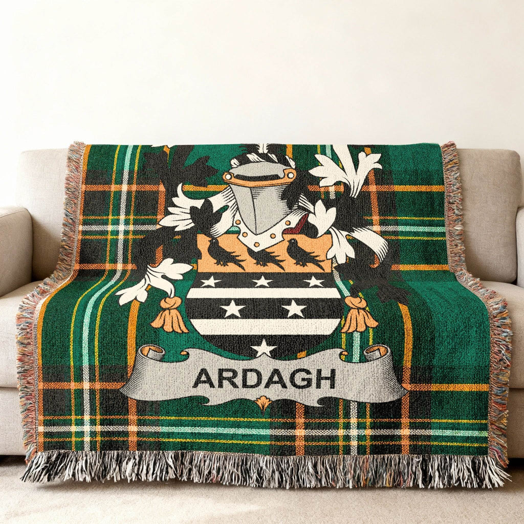 Ardagh Family Crest Plaid Green Black Throw product type