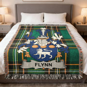 Flynn Irish Woven Blanket | O'Flynn Family Crest Tartan Throw