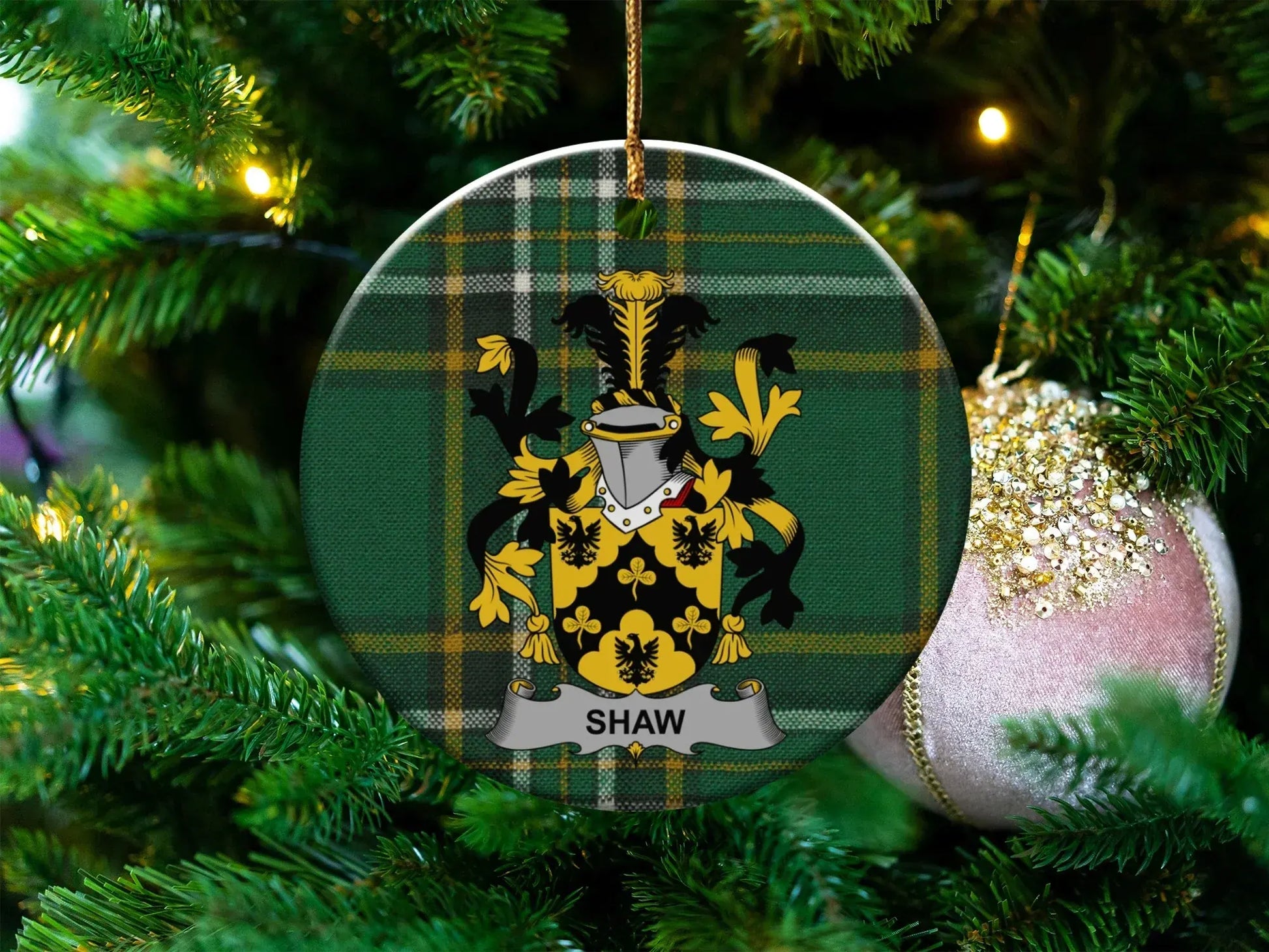 Shaw Family Crest Ornament Christmas Keepsake product