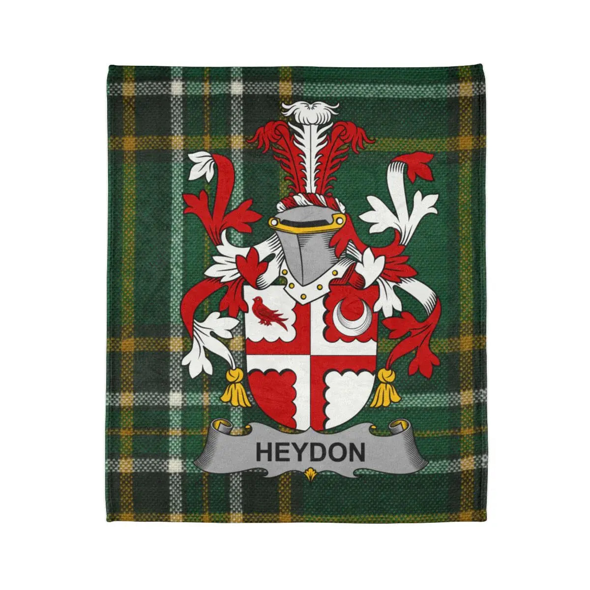 Heydon Family Crest Coat of Arms Tartan Blanket product