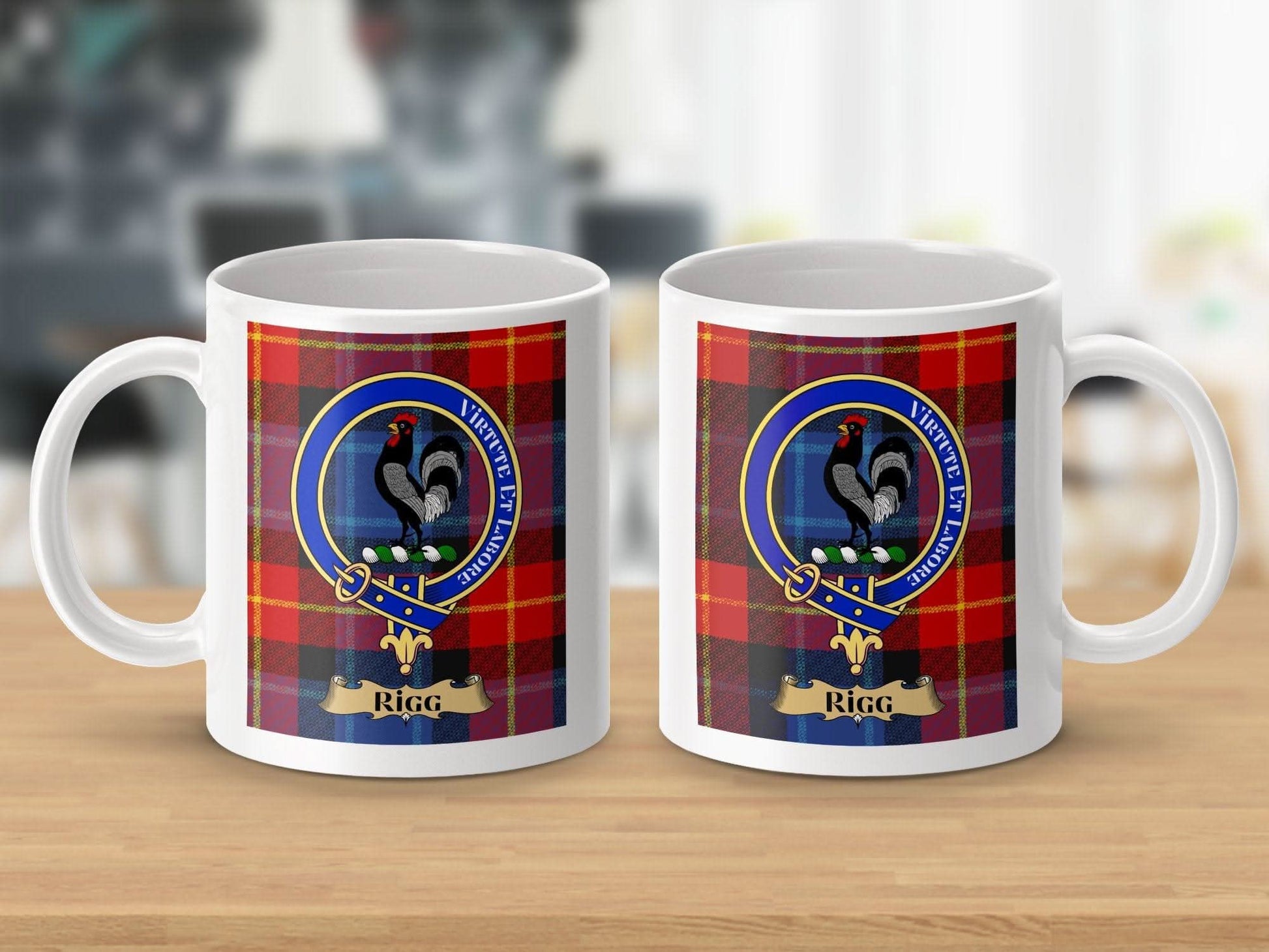 Authentic Scottish Clan Crest Mug Rigg Family Heritage product type