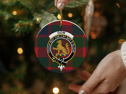 Touch Not the Cat Bot a Glove Plaid Ornament product