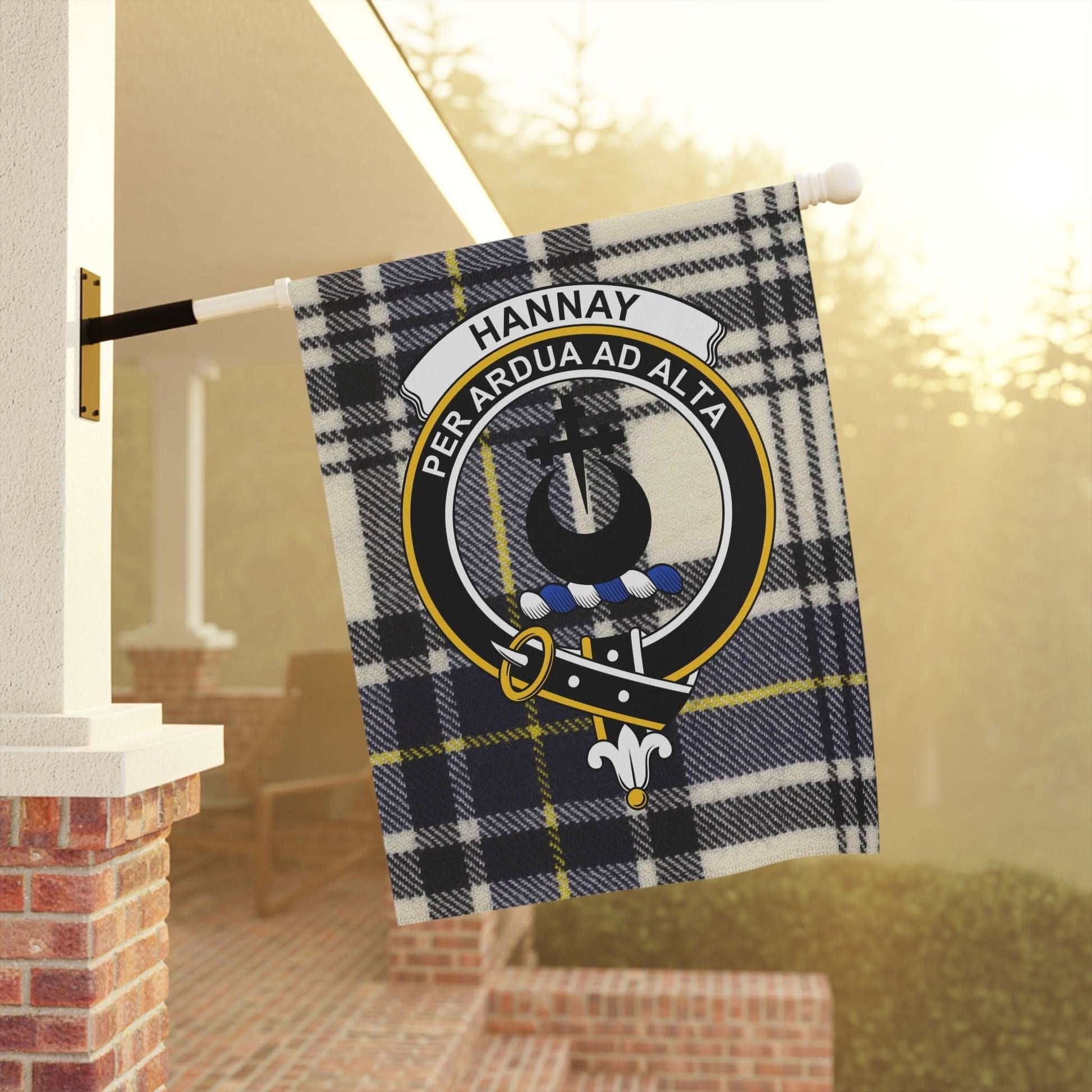 Hannay Clan Scottish Tartan Garden Flag - Celtic Ancestry Gifts
