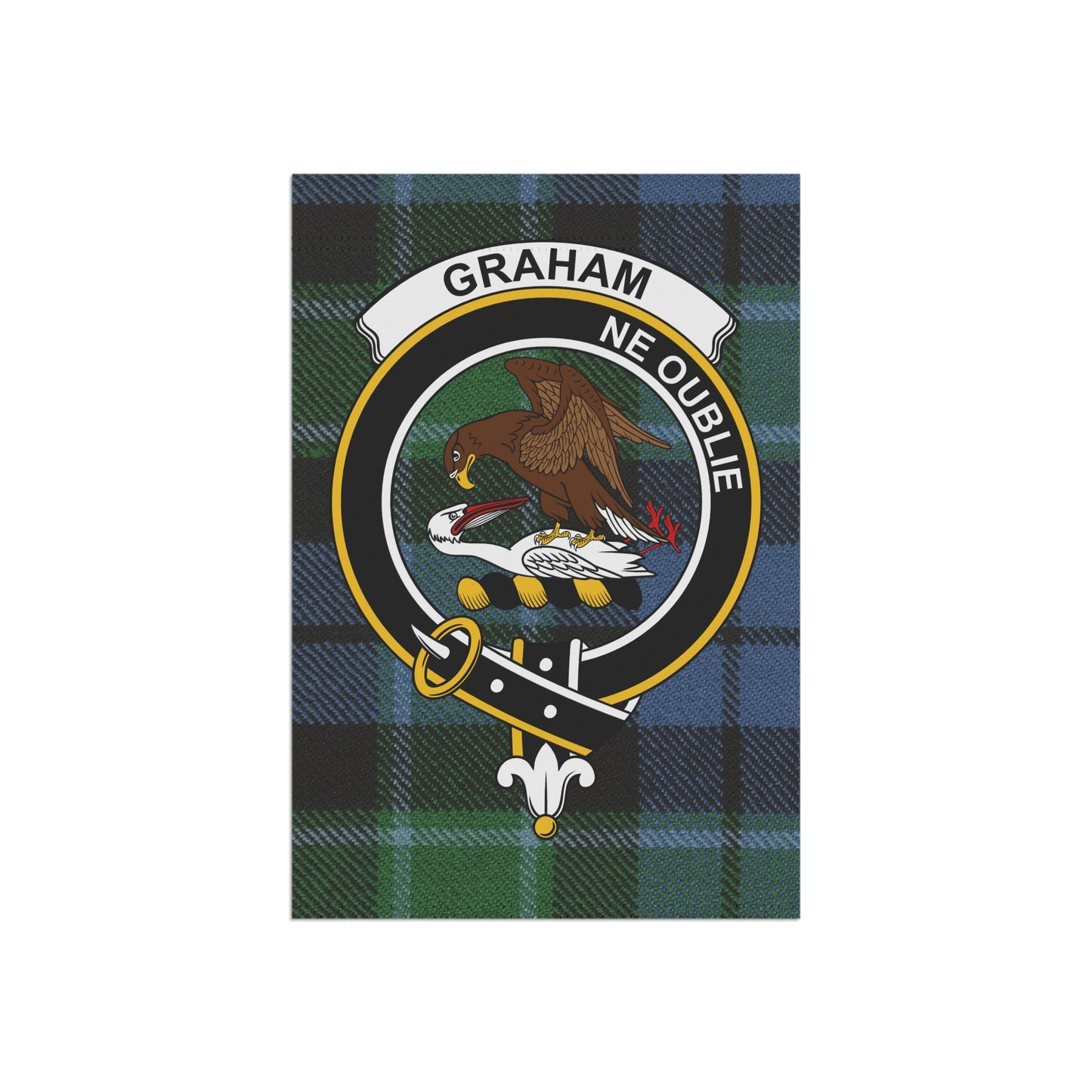 Graham Clan Scottish Tartan Crest Garden Flag