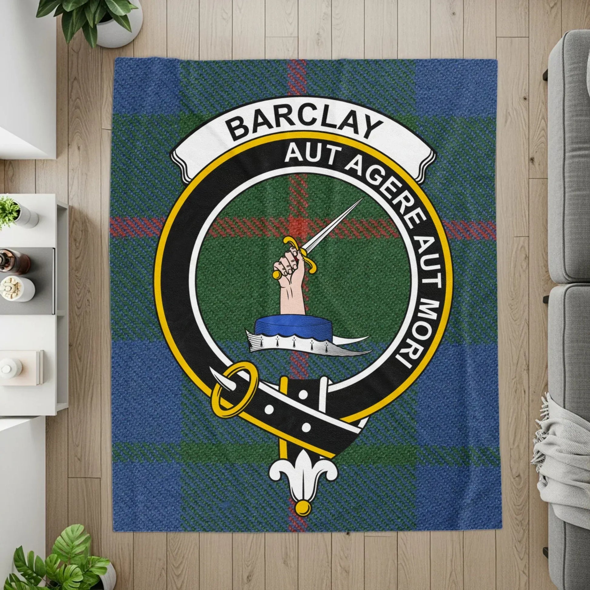 Barclay Aut Agere Aut Mori Clan Crest Tartan product