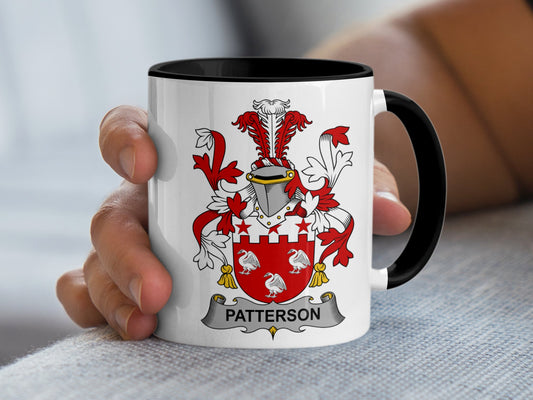 Patterson Family Crest Irish Surname Heritage Mug - Living Stone Gifts