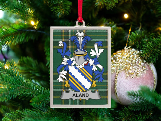 ALAND Coat of Arms Family Crest Plaid Ornament product type