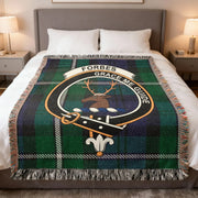 Forbes Clan Scottish Tartan Woven Blanket – 100% Cotton