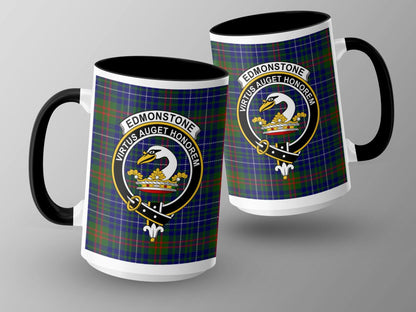 Virtus Auget Honorem Edmonstone Clan Crest Mug - Living Stone Gifts