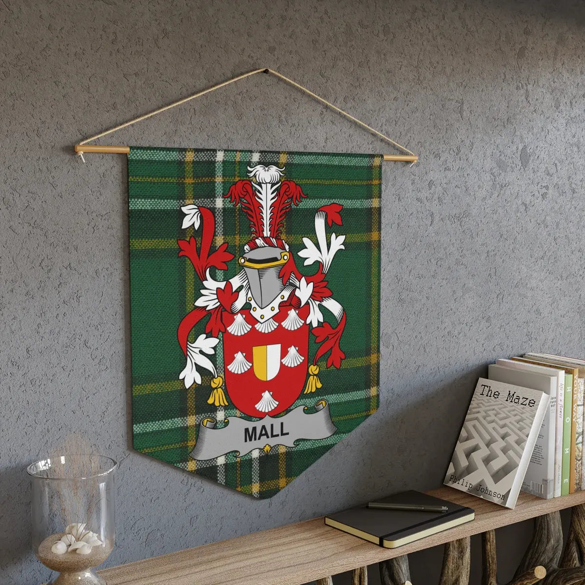Mall Green and Red Patterned Wall Hanging product
