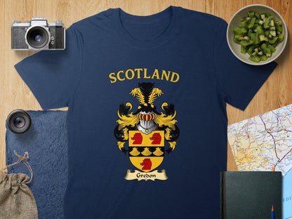 Gredon Clan Family Crest Coat Of Arms Emblazoned T-Shirt - Celtic Ancestry Gifts