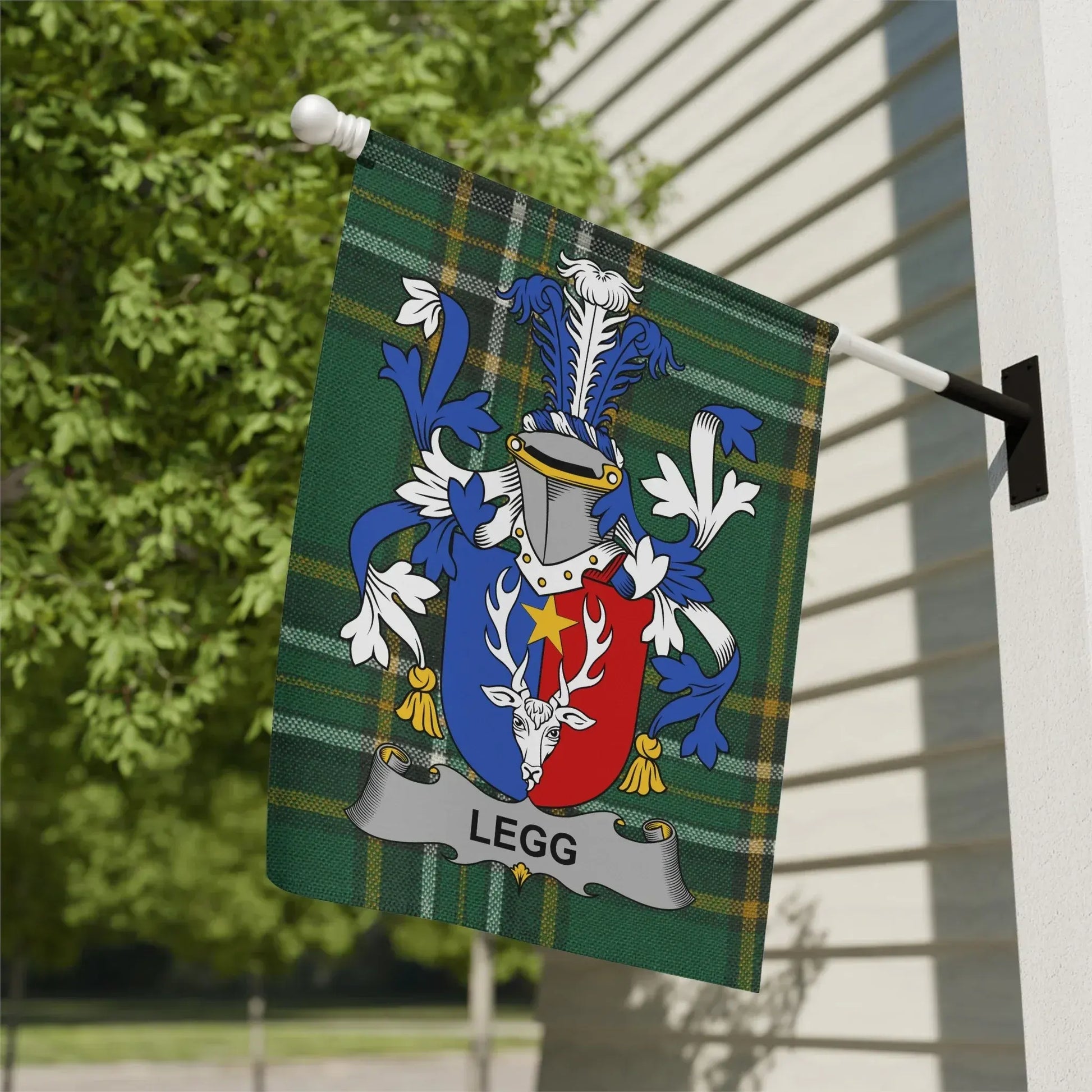 Custom Family Crest House Flag Decor Product