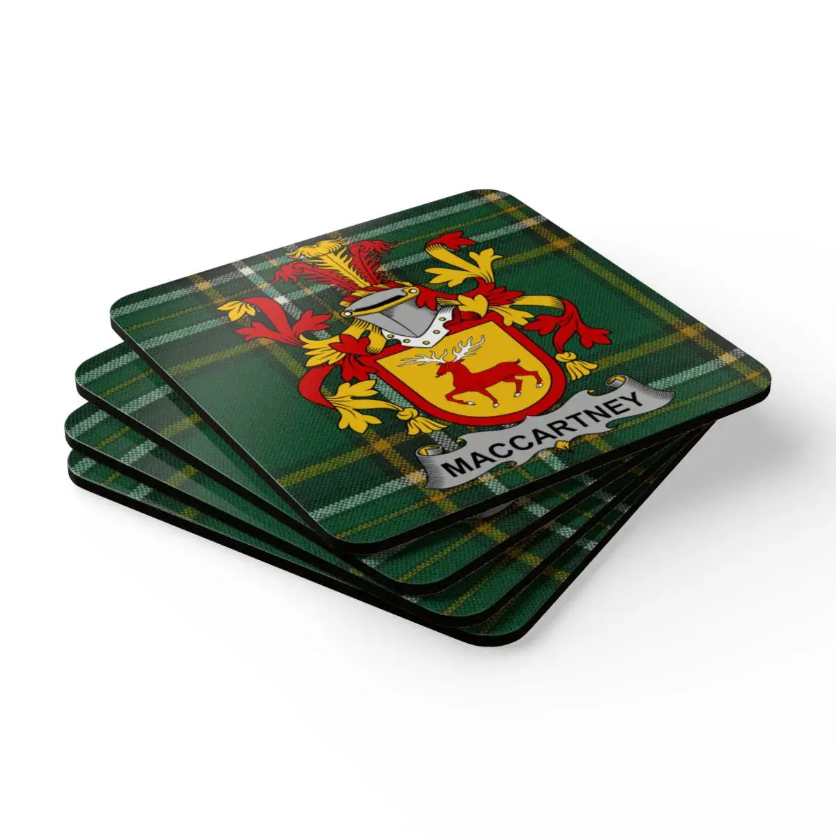 Scottish Tartan Family Crest Maccartney Coasters product type