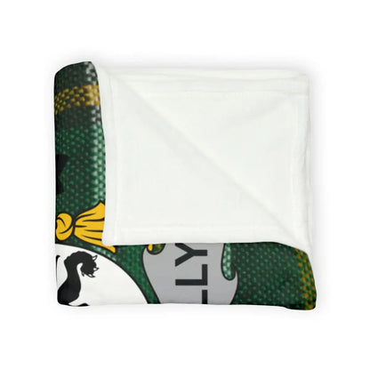 Cozy Green Yellow Black Patterned Blanket product