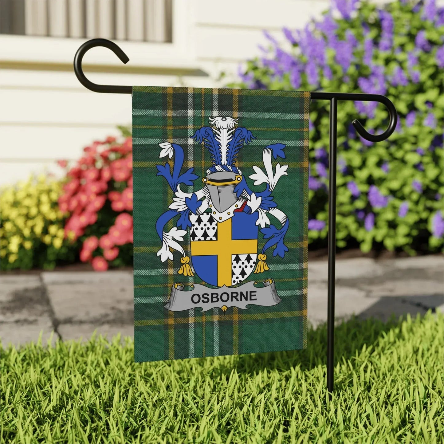 Osborne Coat Of Arms Custom Garden Flag product