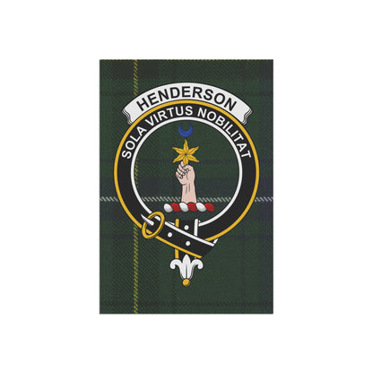 Henderson Clan Scottish Tartan Crest Garden Flag