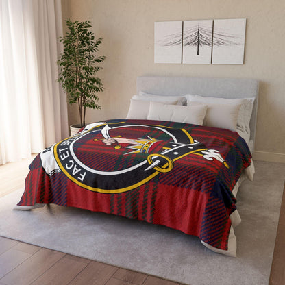 Matheson Clan Tartan Blanket – Scottish Crest Throw, Soft & Cozy