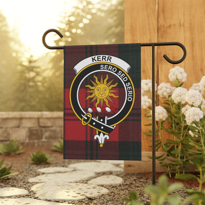 Kerr Clan Scottish Tartan Crest Garden Flag