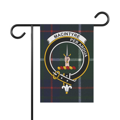 MacIntyre Clan Scottish Tartan Crest Garden Flag