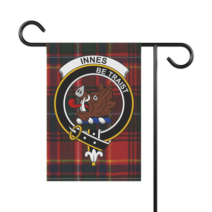 Innes Clan Scottish Tartan Crest Garden Flag