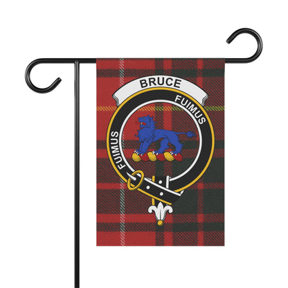 Bruce Clan Scottish Tartan Crest Garden Flag