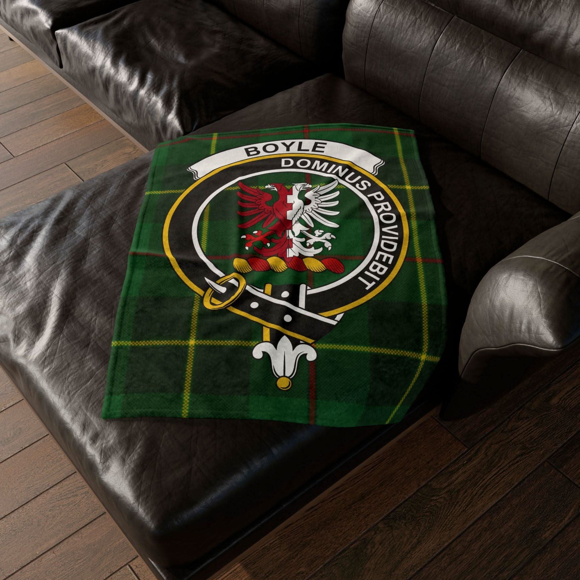 Boyle Clan Crest Scottish Tartan Blanket - Celtic Ancestry Gifts