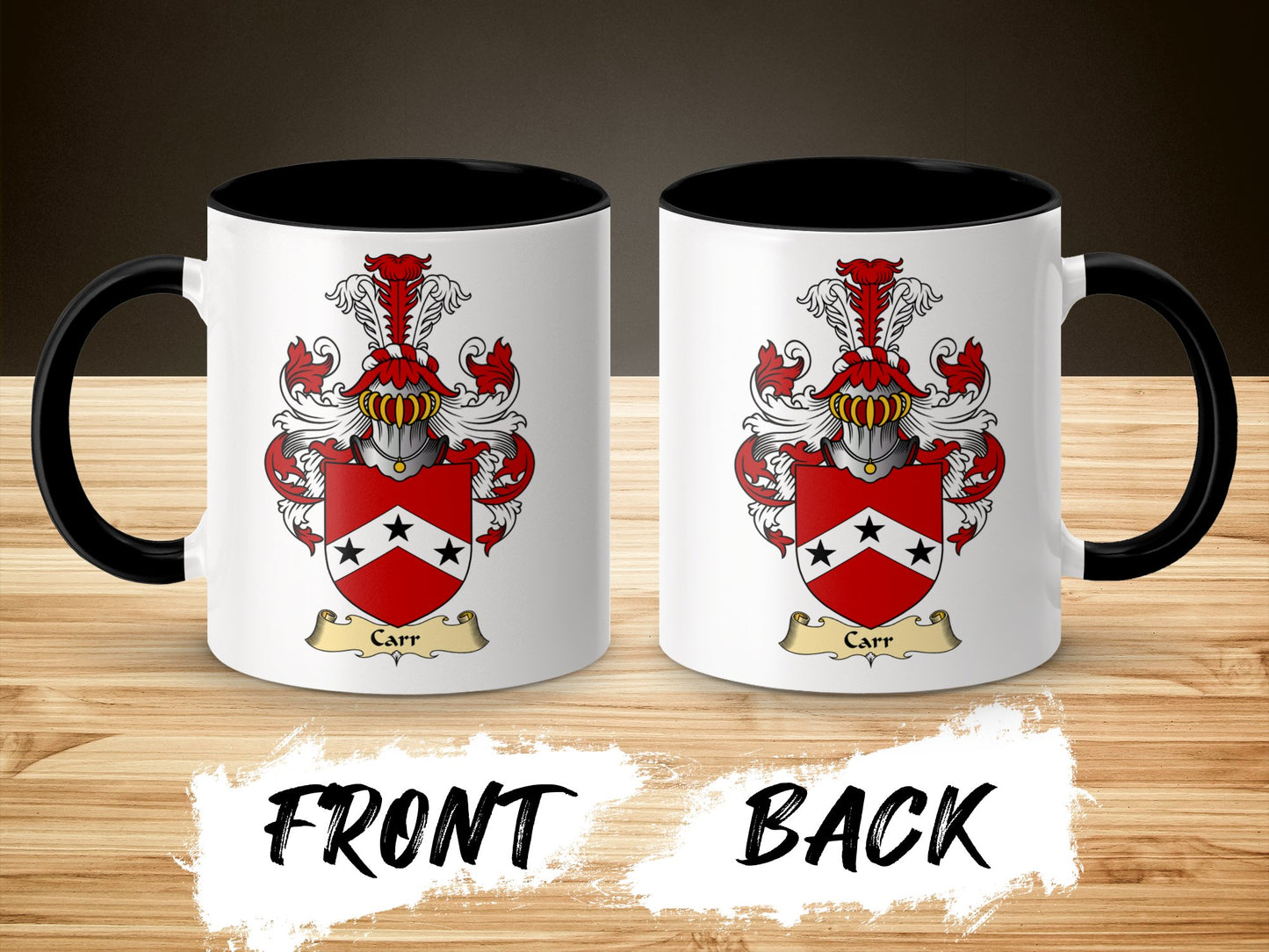 Clan Carr Scottish Coat of Arms Accent Coffee Mug - Living Stone Gifts