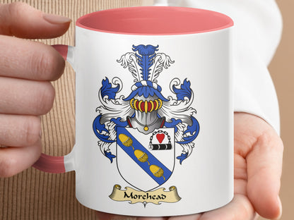 Morehead Family Crest Heritage Accent Coffee Mug - Living Stone Gifts