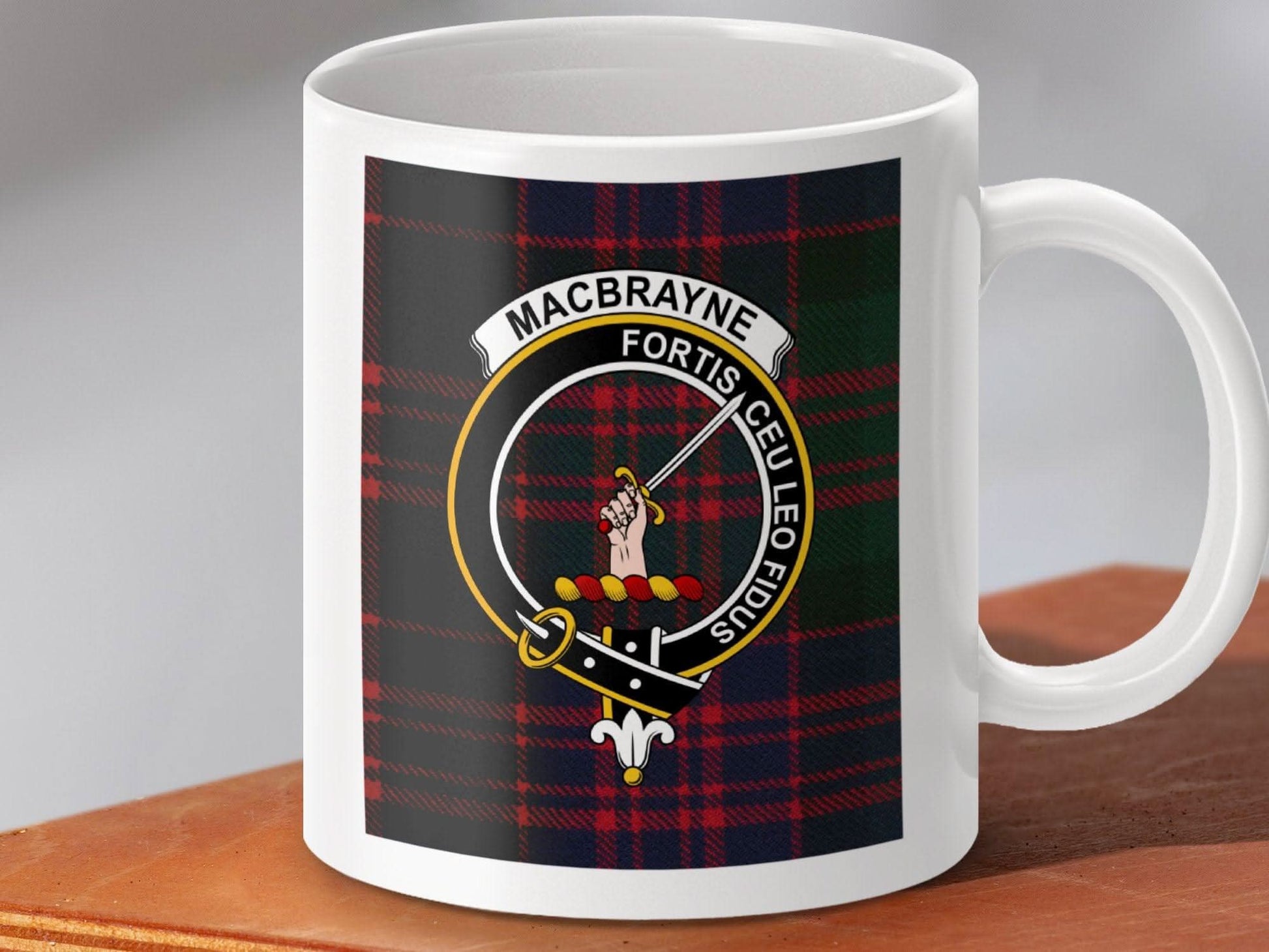 MacBrayne Fortis Cieu Leo Fidus Clan Crest Mug product type