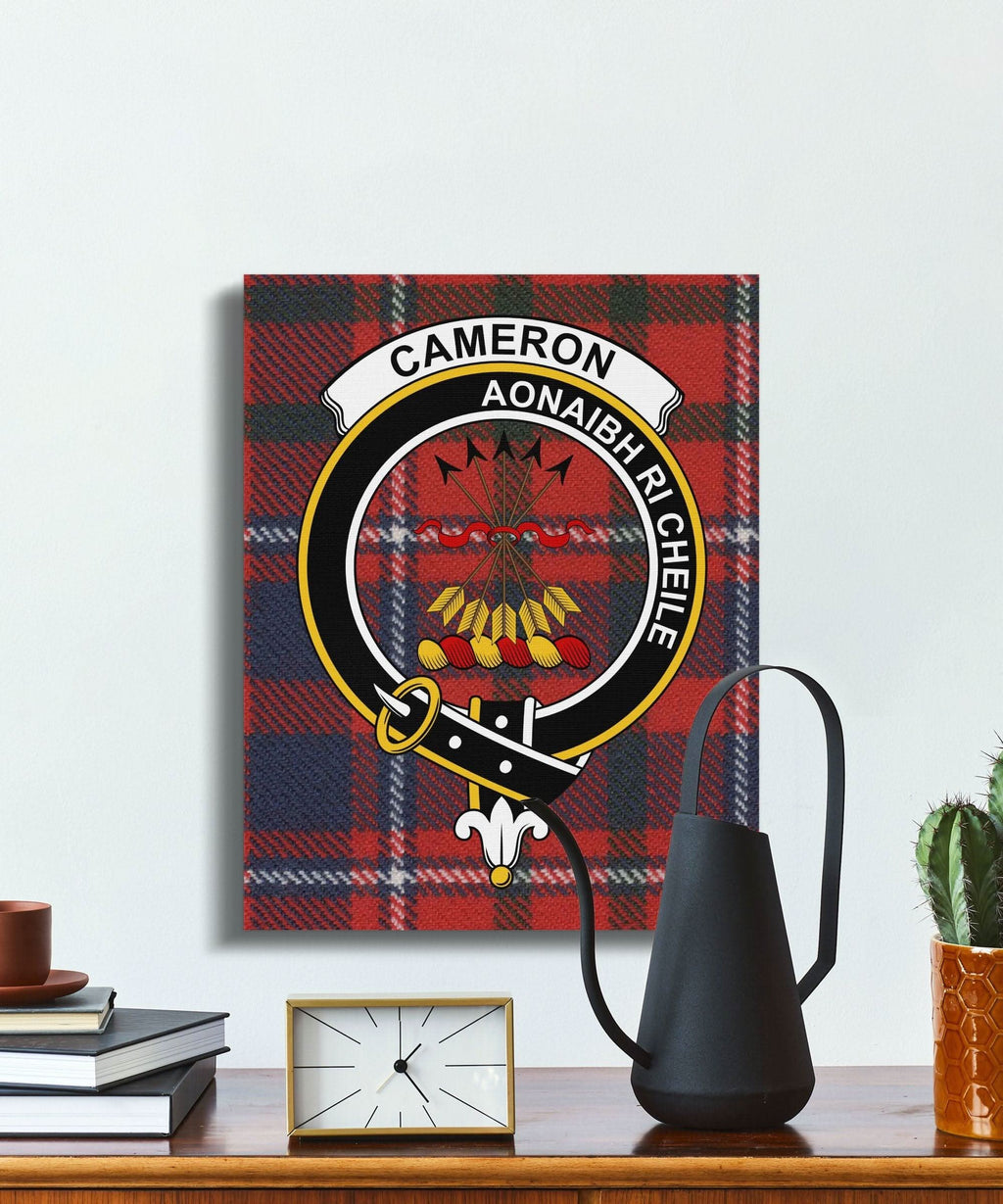 Cameron Scottish Tartan Crest Canvas - Celtic Ancestry Gifts