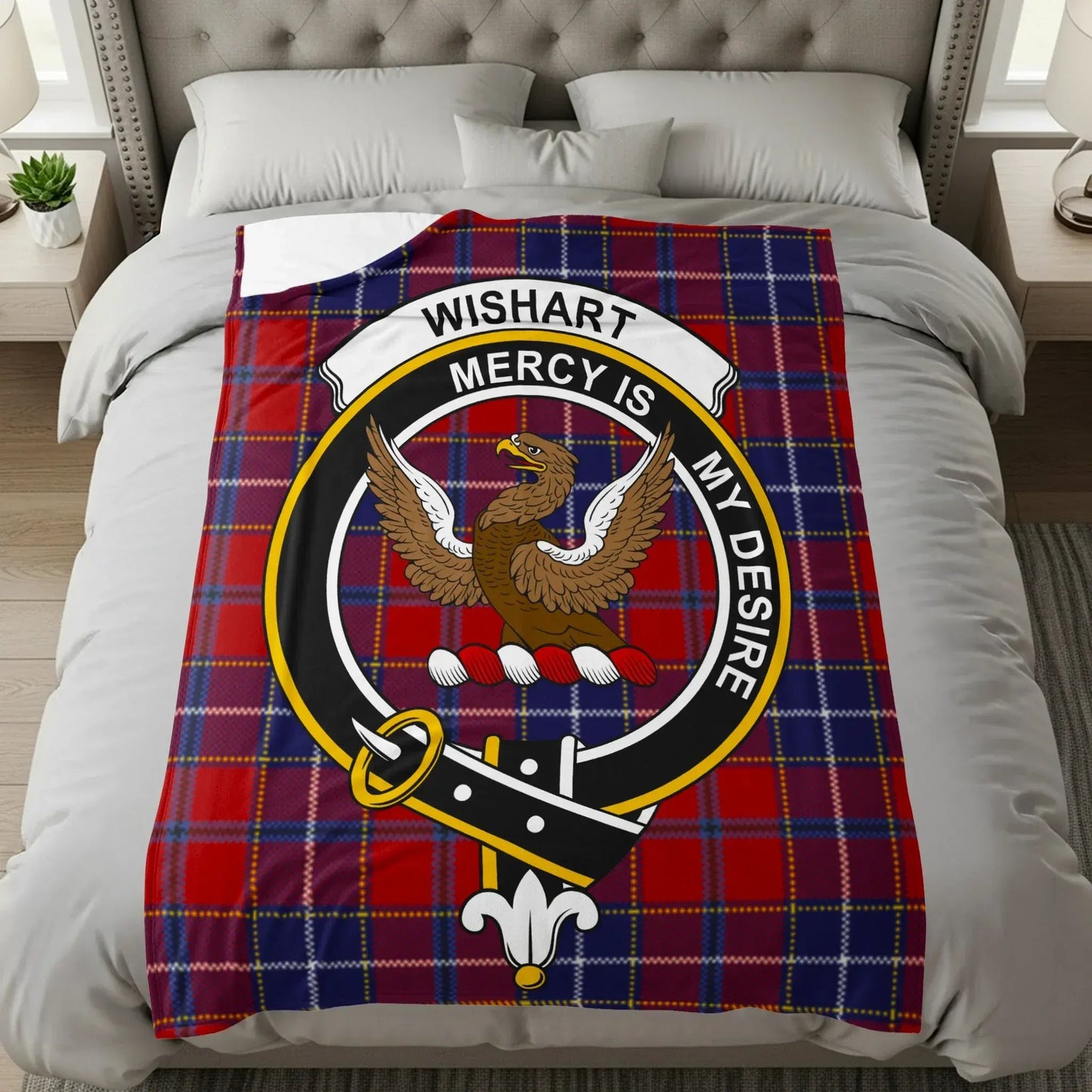 Wishart Mercy Is My Desire Tartan Blanket product