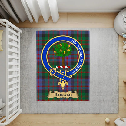 Custom Tartan Plaid Family Crest Emblem Rug product type