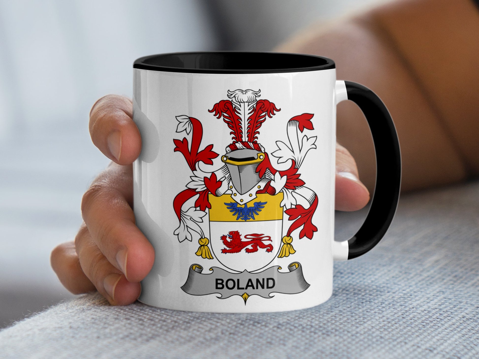 Boland Family Crest Irish Surname Coat of Arms Mug - Living Stone Gifts