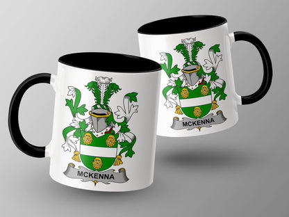 McKenna Family Crest Irish Surname Coat of Arms Mug - Living Stone Gifts