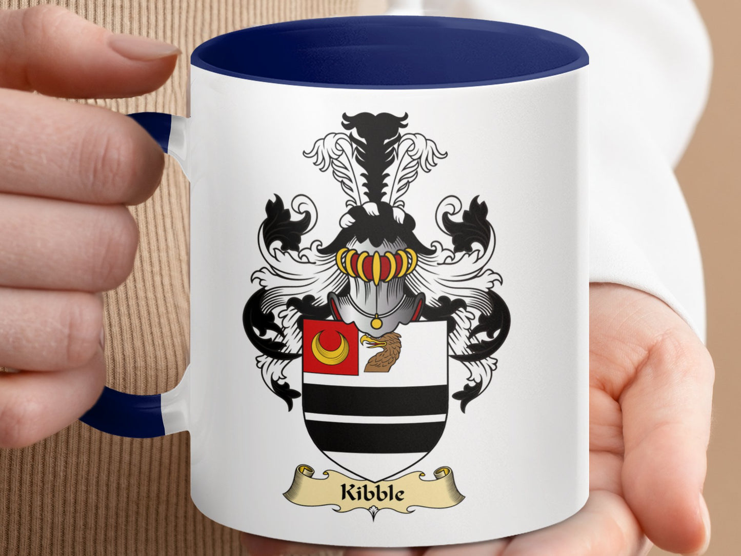 Clan Kibble Scottish Coat of Arms Accent Mug - Living Stone Gifts