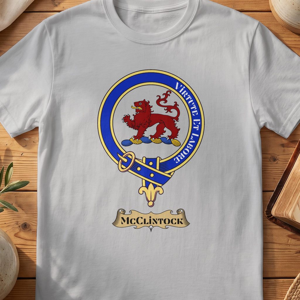 McClintock Scottish clan crest T-shirt in Sport Grey
