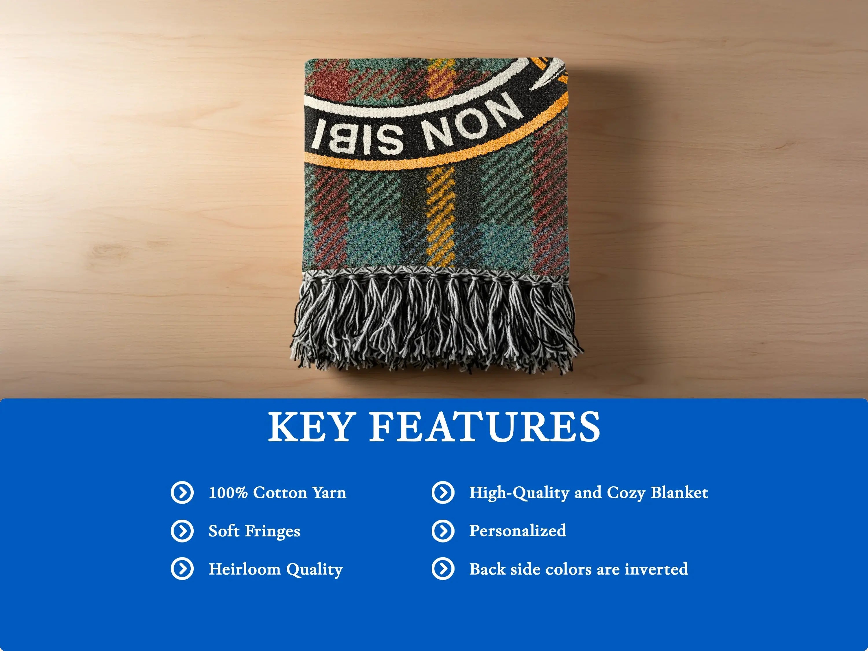 Personalized Cozy Blanket with Soft Fringes