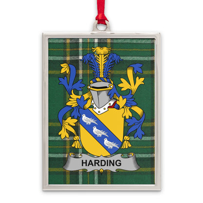 Harding Family Crest Plaid Decor Ornament product