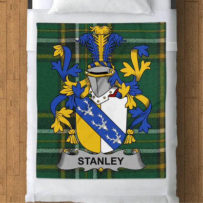 Stanley Surname Irish Tartan Throw Blanket - Living Stone Gifts