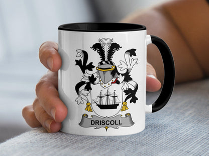 11oz / Black Driscoll Family Crest Shield Ship Design Mug