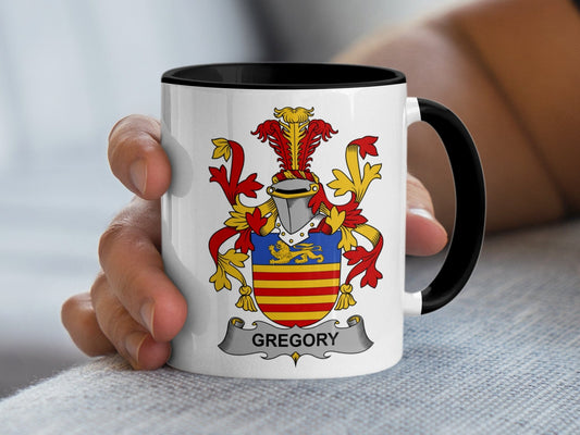 11oz / Black gregory coat of arms family crest heraldry mug