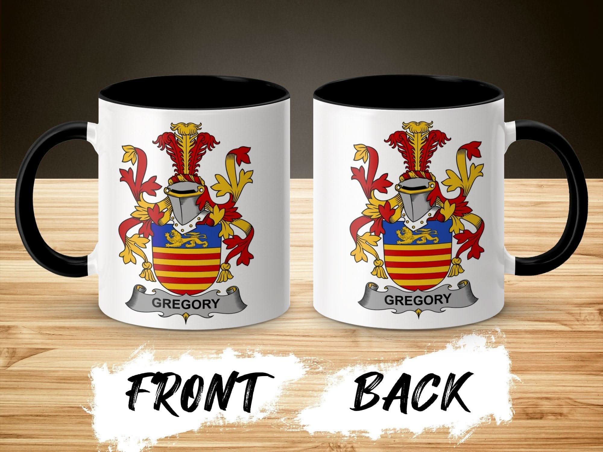 gregory coat of arms family crest heraldry mug - Celtic Ancestry Gifts