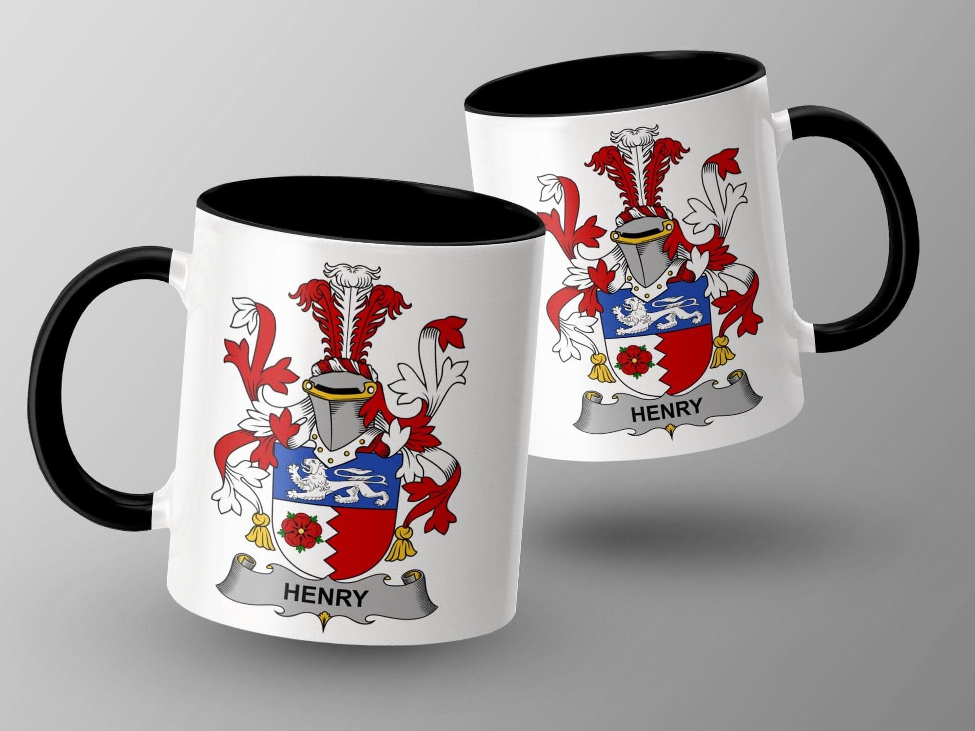 Henry Family Coat of Arms Customized Mug - Celtic Ancestry Gifts