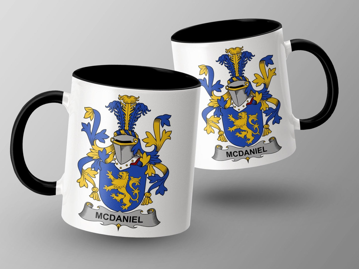 11oz / Black McDaniel Family Crest Irish Coat of Arms Mug