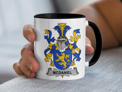 11oz / Black McDaniel Family Crest Irish Coat of Arms Mug