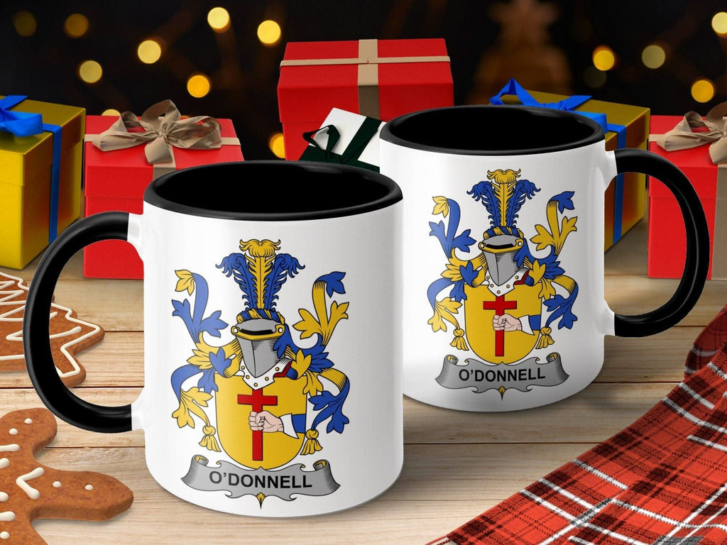 O'Donnell Coat of Arms Heraldic Family Crest Mug - Celtic Ancestry Gifts