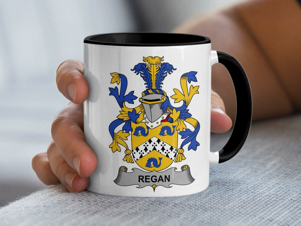 Regan Family Crest Coat of Arms Mug - Celtic Ancestry Gifts